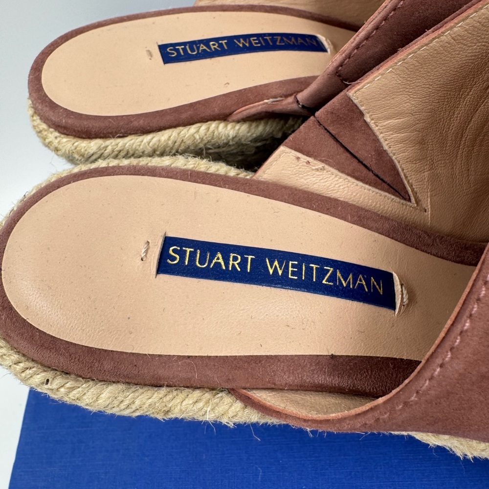 Stuart Weitzman Women's Brown Wedge Sandals - Picture 6 of 10